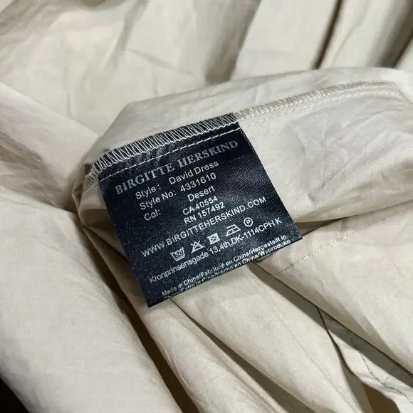 NWT Birgitte Herskind David Dress Trench Cutout Beige Women's Size 36 US 6